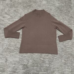 Harper Lane Sweater Womens Medium Purple Mauve 100% Cashmere Mock Neck